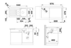 Blanco Lantos II - Spoelbak, 1000x500 Mm, Met Afvoerbediening, Geborsteld Rvs 526627 -Woonwinkel 5b37f791788da898fc121bbf