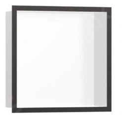 Hansgrohe XtraStoris Individual - Inbouwnis Met Designlijst, 300x300x100 Mm, Mat Wit/geborsteld Zwart Chroom 56099340