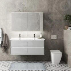 Ideal Standard Mirror&Light - Spiegelkast Met LED Verlichting En Inlegplank, 1200x700 Mm, Aluminium T3499AL -Woonwinkel 60f87749999a66c33872c2fc