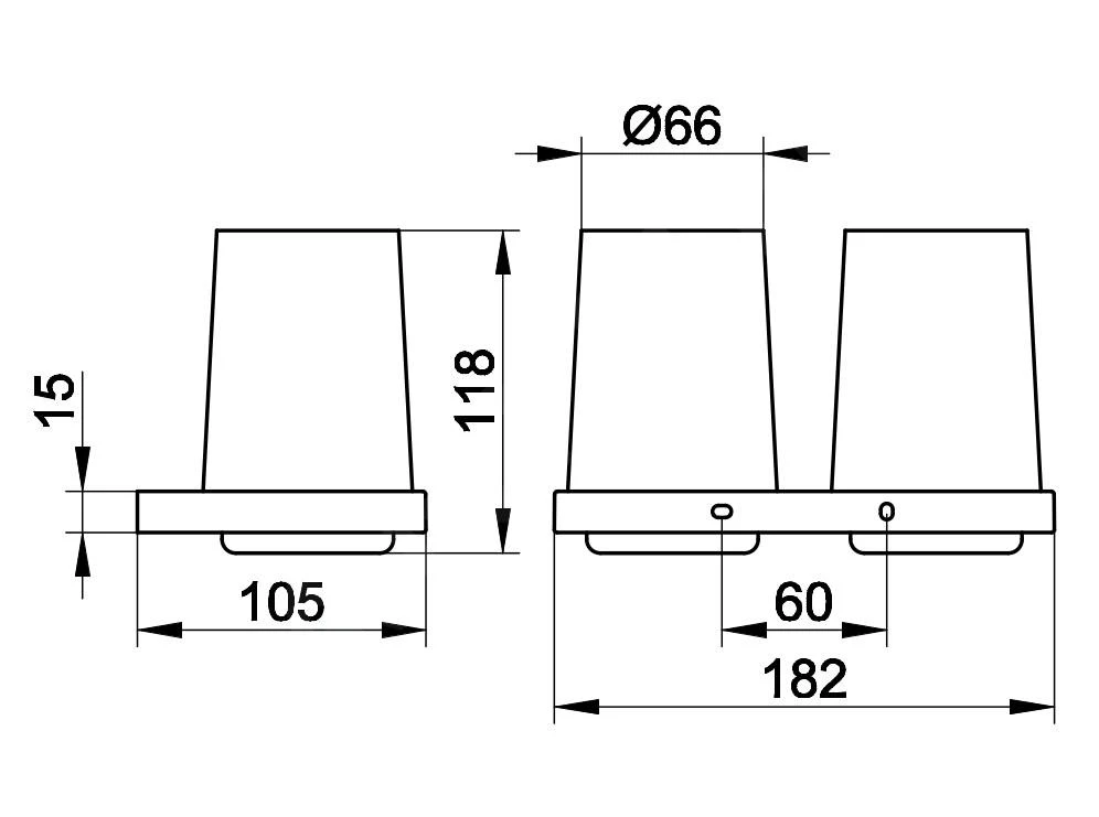 Keuco Edition 11 - Tandenborstelbekers Met Houder, Glas/zwart Chroom Geborsteld 11151139000 2 Keuco Edition 11 - Tandenborstelbekers Met Houder, Glas/zwart Chroom Geborsteld 11151139000 - Afbeelding 2
