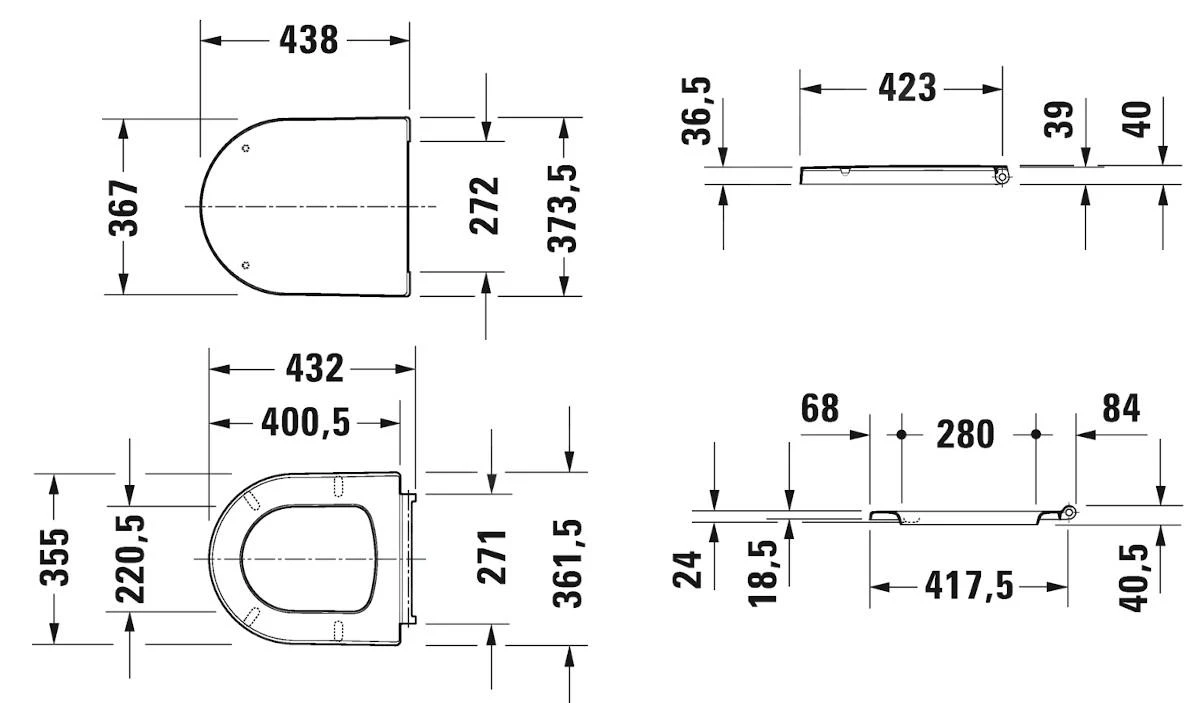 Duravit ME By Starck - WC-zitting, Softclose, Wit 0020190000 2 Duravit ME By Starck - WC-zitting, Softclose, Wit 0020190000 - Afbeelding 2