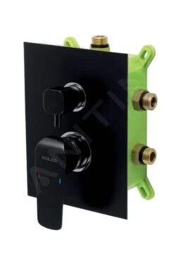 Novaservis Nobless Tina - Inbouwkraan Tina Voor 3 Functies Met Binnenwerk, Zwart Mat BOX38051RX,5