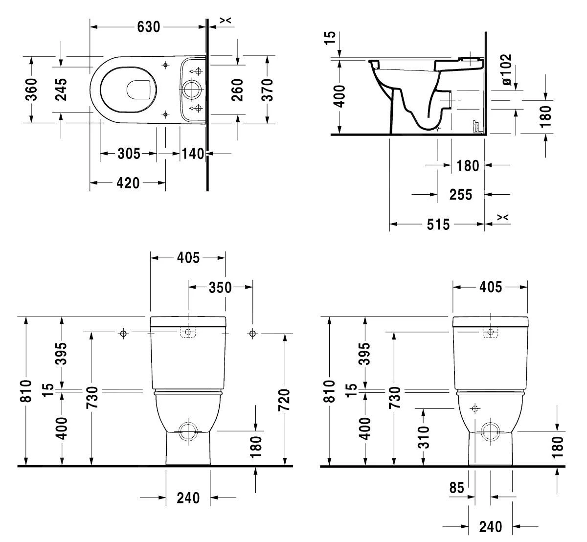 Duravit Darling New - Staande Toiletpot, Vario Afvoer, Met HygieneGlaze, Alpine Wit 2138092000 2 Duravit Darling New - Staande Toiletpot, Vario Afvoer, Met HygieneGlaze, Alpine Wit 2138092000 - Afbeelding 2