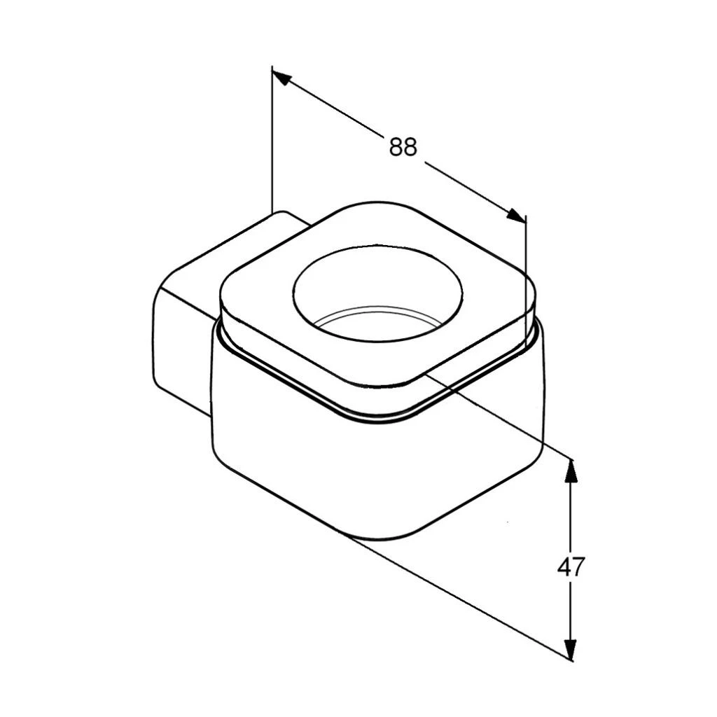 Kludi E2 - Waxinelichthouder, Wit/chroom 4998305 2 Kludi E2 - Waxinelichthouder, Wit/chroom 4998305 - Afbeelding 2