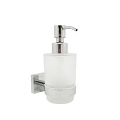 Kielle Harmonia - Zeepdispenser Met Houder, Mat Glas/chroom 40123000