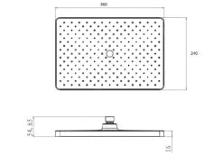 Kielle Vega - Hoofddouche 360 X 240 Mm, 1jet, Douchearm 430 Mm, Mat Zwart 20118SE4 -Woonwinkel 6a5d79aa661849d0146ee506