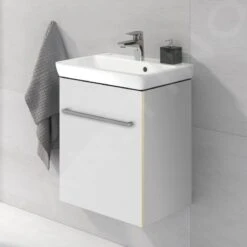 Villeroy & Boch Avento - Wastafelkast, 430x514x352 Mm, 1 Deur, Crystal White A88701B4 -Woonwinkel 6b3e350529b533710f8d1ec7