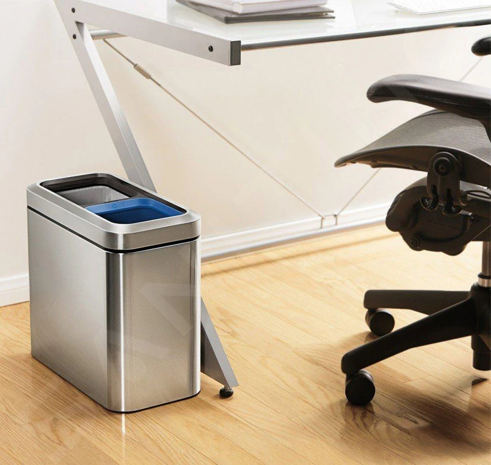 Simplehuman Afvalemmers - Open Recyclebak 20 L, Gebrosteld Rvs CW1470 6 Simplehuman Afvalemmers - Open Recyclebak 20 L, Gebrosteld Rvs CW1470 - Afbeelding 6