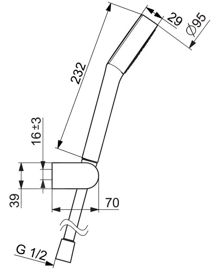 Hansa Viva - Doucheset Met Douchekop, Houder En Doucheslang, Chroom 44170110 2 Hansa Viva - Doucheset Met Douchekop, Houder En Doucheslang, Chroom 44170110 - Afbeelding 2