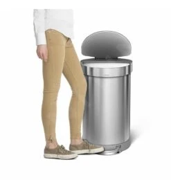 Simplehuman Afvalemmers - Afvalbak 45 L, Gebrosteld Rvs CW2030 -Woonwinkel 7111d3e708a0c8a868978e57