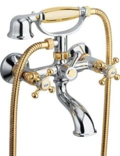 Sapho Reitano Rubinetteria Antea - Badkraan Met Accessoires, Chroom/goud 3012