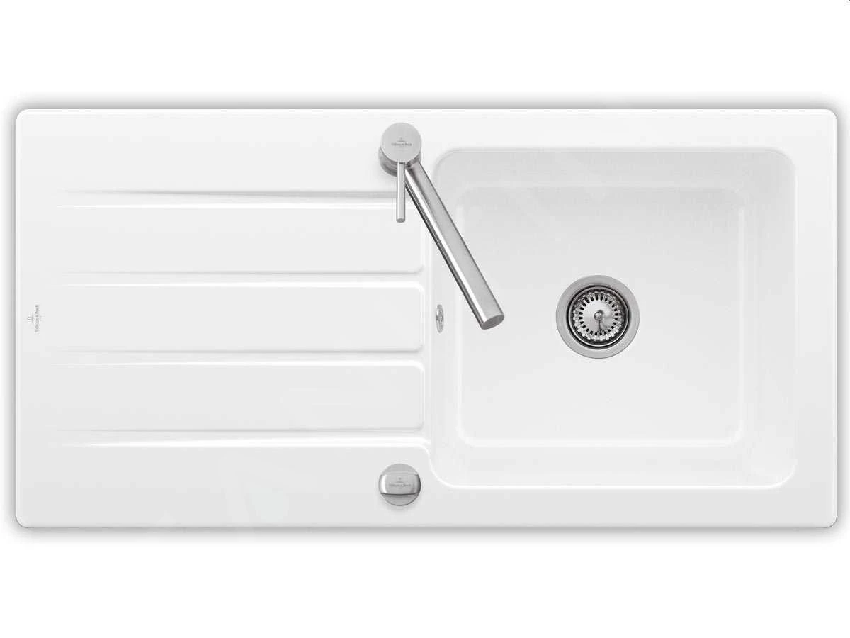 Villeroy & Boch Architectura - Keramische Spoelbak 860x510 Mm Incl. Afvoergarnituur, CeramicPlus, Alpine Wit 335002R1 1 Villeroy & Boch Architectura - Keramische Spoelbak 860x510 Mm Incl. Afvoergarnituur, CeramicPlus, Alpine Wit 335002R1