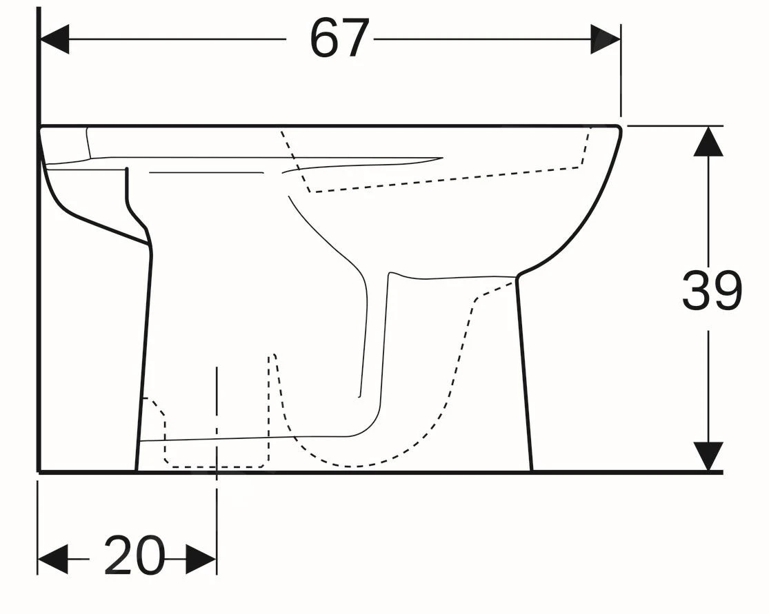 Geberit Selnova - Staande Toiletpot, Bodemafval, 670x360 Mm, Wit 500.281.01.1 3 Geberit Selnova - Staande Toiletpot, Bodemafval, 670x360 Mm, Wit 500.281.01.1 - Afbeelding 3