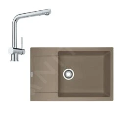 Franke Sets - Keukenset G75, Fragraniet Spoelbak MRG 611-78 BB En Keukenkraan Samoa, Kasjmier/chroom 114.0510.376