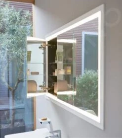 Duravit L-Cube - Spiegelkast Met LED-verlichting, Inbouw, 700x1000x155 Mm, 2 Deuren, Wit LC7652000001000 -Woonwinkel 78af1a60ebefa2f490b26283