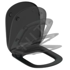 Ideal Standard Tesi - Wc Bril SoftClose, Zwart T3529V3