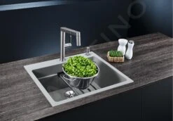 Blanco Etagon 6 - Silgranit Spoelbak, 600x510 Mm, Met Rails, InFino, Zwart 525889 -Woonwinkel 81ebc1cf6fad71467abb85cb