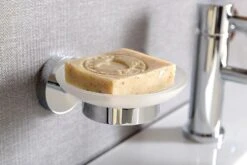 Sapho X-Round - Zeepschaal Met Houder, Glas/chroom XR803 -Woonwinkel 825785fc7cd4253f6357056e