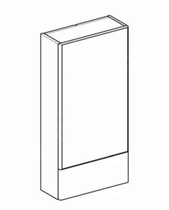 Geberit Selnova Square - Spiegelkast 850x418x176 Mm, 2 Deuren, Glanzend Wit 500.155.01.1 -Woonwinkel 878202c2cbe363227e37eff8