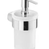 Sapho Gedy Badkameraccessoires - Zeepdispenser Met Houder, Chroom/satin Glas PI8113