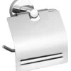 Aqualine Samba - Reserve Toiletrolhouder Met Deksel, Chroom SB107