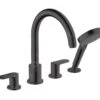 Hansgrohe Vernis Blend - Badrandkraan, 4-gats, Mat Zwart 71456670
