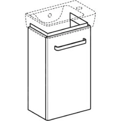 Geberit Selnova Compact - Wastafelkast, 348x252x604 Mm, 1 Deur, Glanzend Wit/mat Wit 501.488.00.1 -Woonwinkel 90f02f7c28abe18d120d0a50