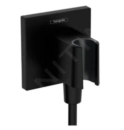 Hansgrohe Fixfit - Muuraansluitbocht Met Handdouchehouder, Mat Zwart 26889670