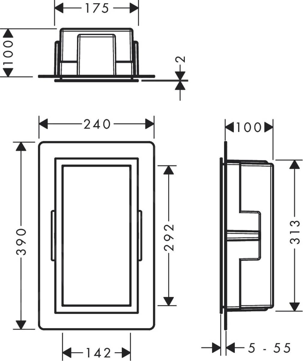 Hansgrohe XtraStoris Individual - Inbouwnis Met Designlijst, 300x150x100 Mm, Mat Wit 56096700 2 Hansgrohe XtraStoris Individual - Inbouwnis Met Designlijst, 300x150x100 Mm, Mat Wit 56096700 - Afbeelding 2