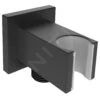 Kielle Accessoires - Muuraansluitbocht Met Houder, Mat Zwart 20901014