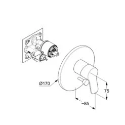 Kludi Pure&Easy - Inbouw Douchekraan, Chroom 376550565 -Woonwinkel 9a0ce5c666742105ca7c7d51