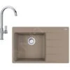 Franke Sets - Set G218, Fragraniet Spoelbak CNG 611-78 TL/2 En Keukenkraan FP 0408.031, Cashmere/chroom 114.0650.814