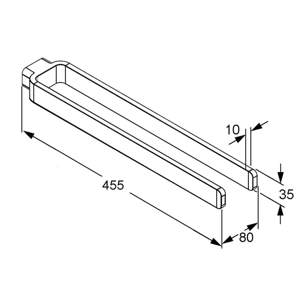Kludi E2 - Handdoekhouder, Chroom 4997705 2 Kludi E2 - Handdoekhouder, Chroom 4997705 - Afbeelding 2