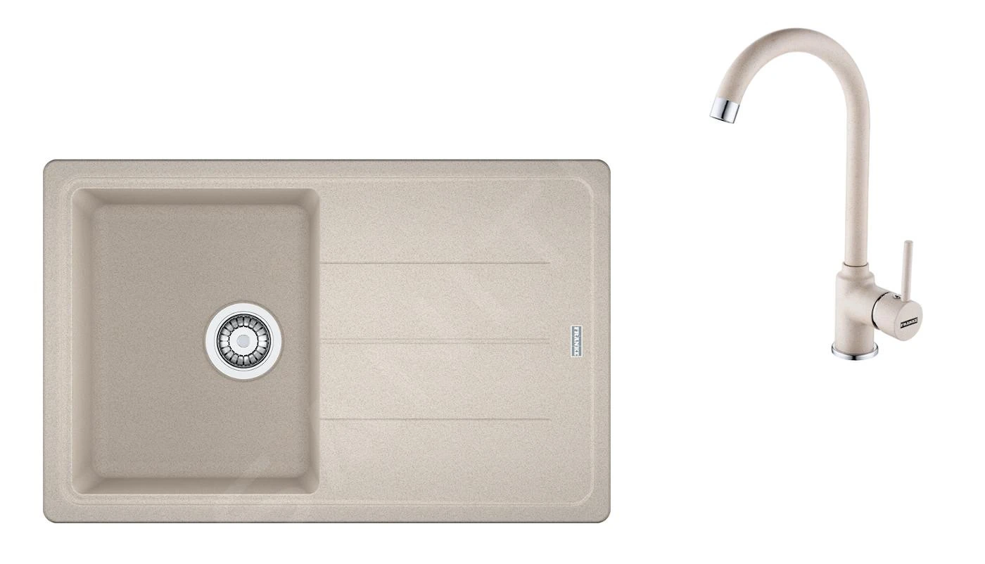 Franke Sets - Set G173, Fragraniet Spoelbak BFG 611-78 En Keukenkraan FP 9000.082, Sahara/sahara 114.0619.588 1 Franke Sets - Set G173, Fragraniet Spoelbak BFG 611-78 En Keukenkraan FP 9000.082, Sahara/sahara 114.0619.588