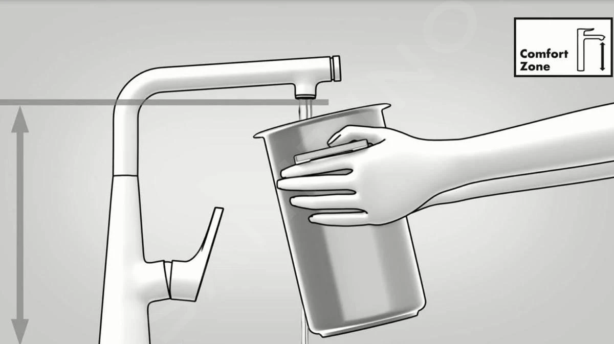 Hansgrohe M54 - Talis Keukenkraan Met Uittrekbare Handdouche, SBox, Chroom 72801000 6 Hansgrohe M54 - Talis Keukenkraan Met Uittrekbare Handdouche, SBox, Chroom 72801000 - Afbeelding 6