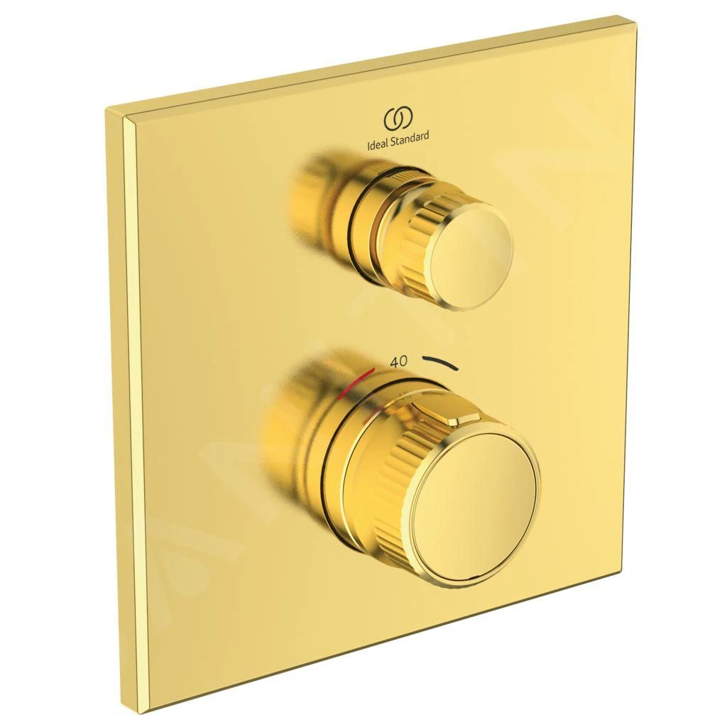 Ideal Standard CeraTherm Navigo - Inbouwthermostaat, Opbouwdeel, Brushed Gold A7301A2 1 Ideal Standard CeraTherm Navigo - Inbouwthermostaat, Opbouwdeel, Brushed Gold A7301A2