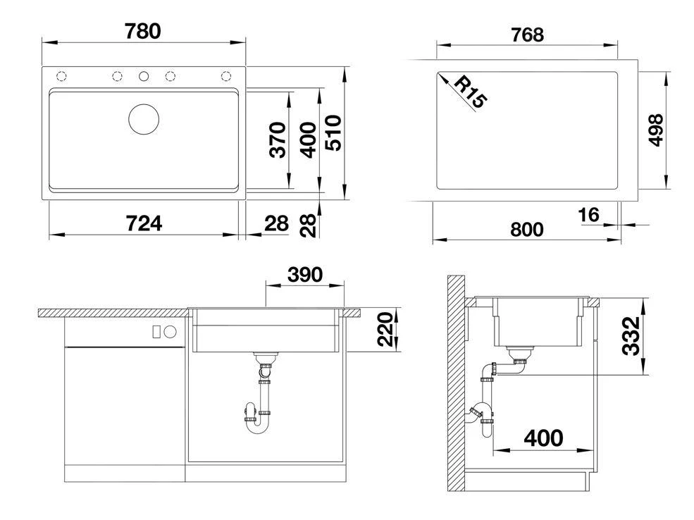 Blanco Etagon 8 - Silgranit Spoelbak, 780x510 Mm, Met Afvoerbediening En Toebehoren, InFino, Koffiekleur 525186 2 Blanco Etagon 8 - Silgranit Spoelbak, 780x510 Mm, Met Afvoerbediening En Toebehoren, InFino, Koffiekleur 525186 - Afbeelding 2