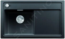 Blanco Zenar 45 - Silgranit Spoelbak, 848x498 Mm, Met Draaiknopbediening, Zwart 526040