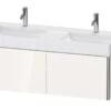 Duravit XSquare - Dubbele Wastafelonderkast 397x1184x460 Mm, 2 Laden, Glanzend Wit XS406402222