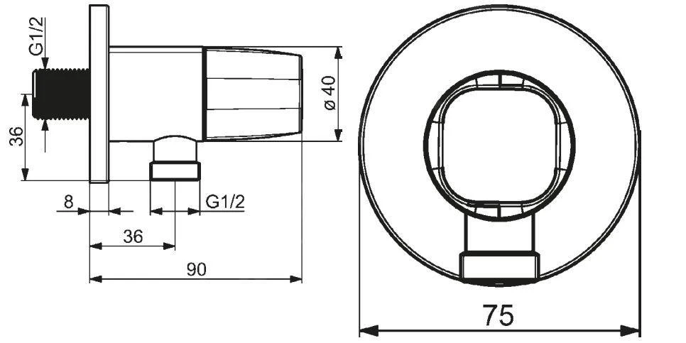 Hansa Living - Wandaansluitbocht Met Stopkraan, Chroom 51570163 2 Hansa Living - Wandaansluitbocht Met Stopkraan, Chroom 51570163 - Afbeelding 2