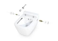 Geberit Duofix - Inbouwreservoir Voor Hangend Toilet Met SIGMA01 Bedieningsknop, Glanzend Chroom + Tece One - Hangend Douche-wc En Wc-bril, Rimless, SoftClose 111.300.00.5 NT2 -Woonwinkel a6192dd9949e8faee37b5cfa 1