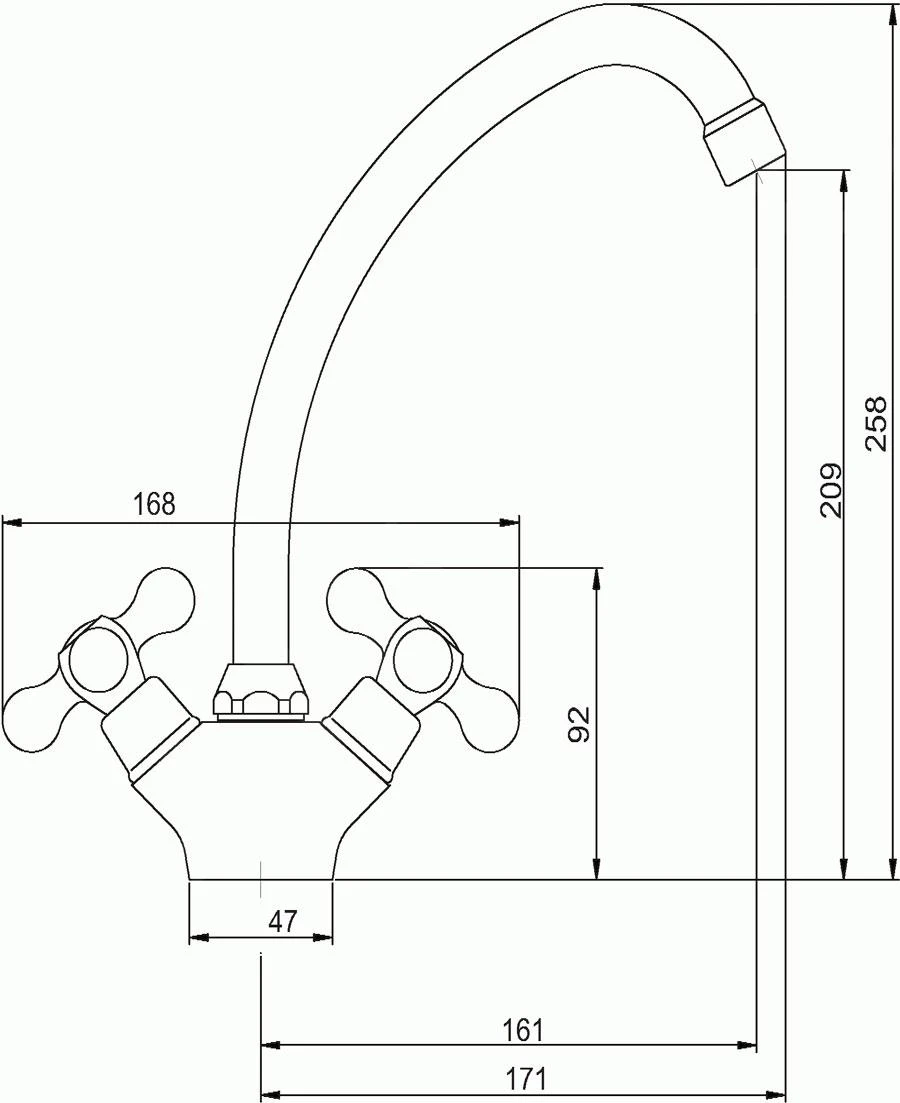 Novaservis Titania Retro II - Keukenkraan, Chroom 99113,0 2 Novaservis Titania Retro II - Keukenkraan, Chroom 99113,0 - Afbeelding 2