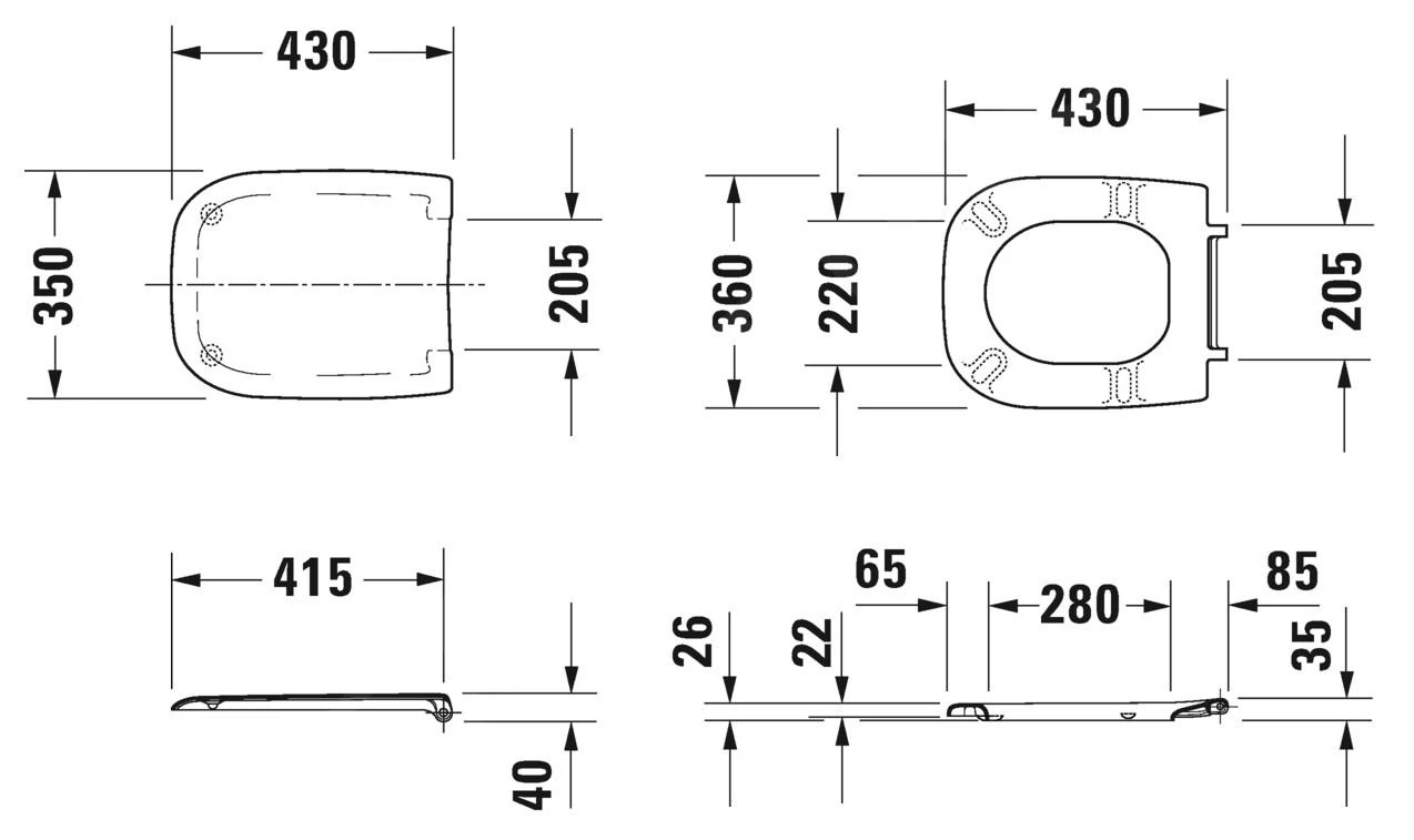 Duravit D-Code - WC-zitting, Wit 0067310000 2 Duravit D-Code - WC-zitting, Wit 0067310000 - Afbeelding 2