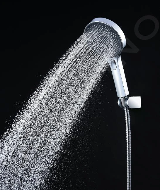 Kielle Aura - Doucheset Met Thermostaatkraan, 260 Mm, 3jet, Chroom/wit/zwart 20602000 4 Kielle Aura - Doucheset Met Thermostaatkraan, 260 Mm, 3jet, Chroom/wit/zwart 20602000 - Afbeelding 4