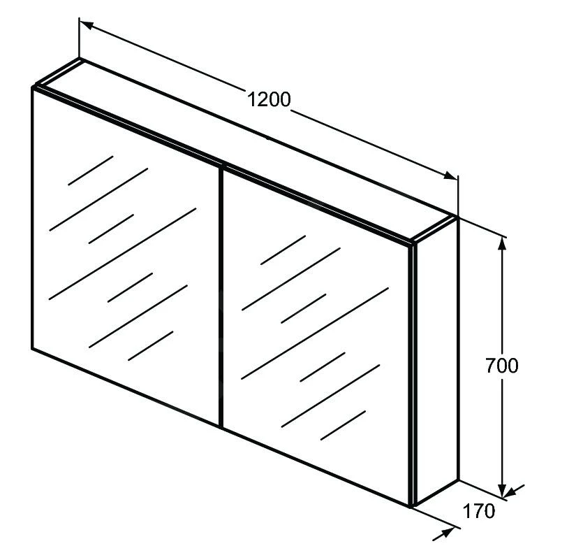 Ideal Standard Mirror&Light - Spiegelkast 1200x700 Mm, Aluminium T3593AL 2 Ideal Standard Mirror&Light - Spiegelkast 1200x700 Mm, Aluminium T3593AL - Afbeelding 2