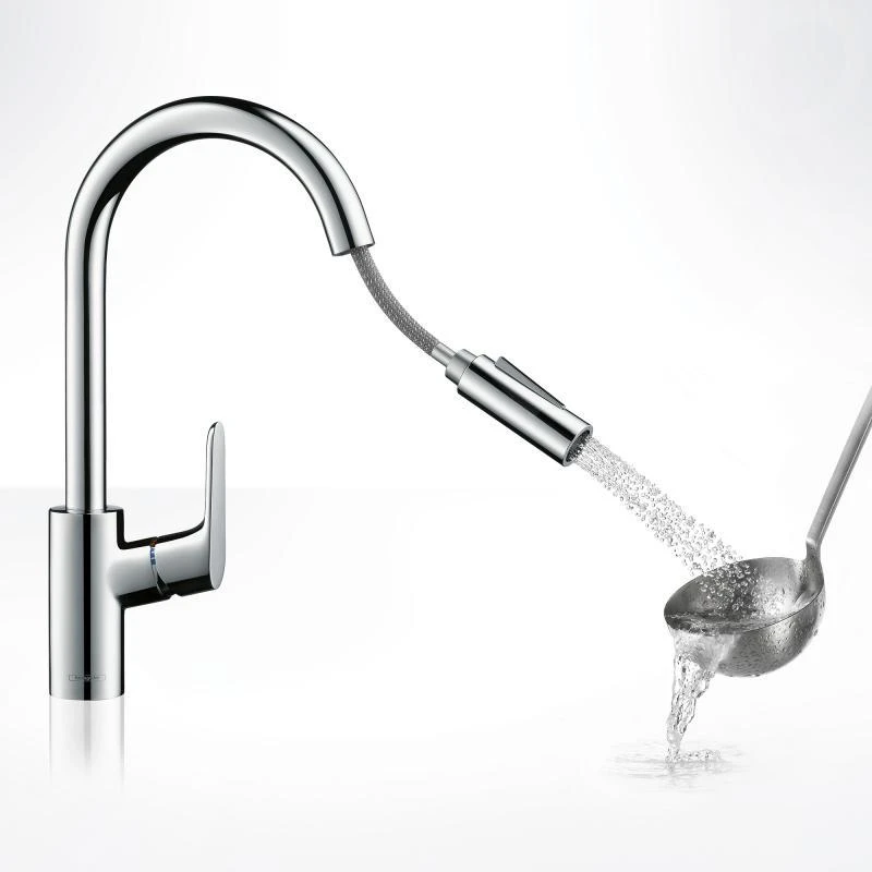 Hansgrohe Focus M41 - Keukenkraan Met Uittrekbare Vuistdouche, Chroom 31815000 5 Hansgrohe Focus M41 - Keukenkraan Met Uittrekbare Vuistdouche, Chroom 31815000 - Afbeelding 5