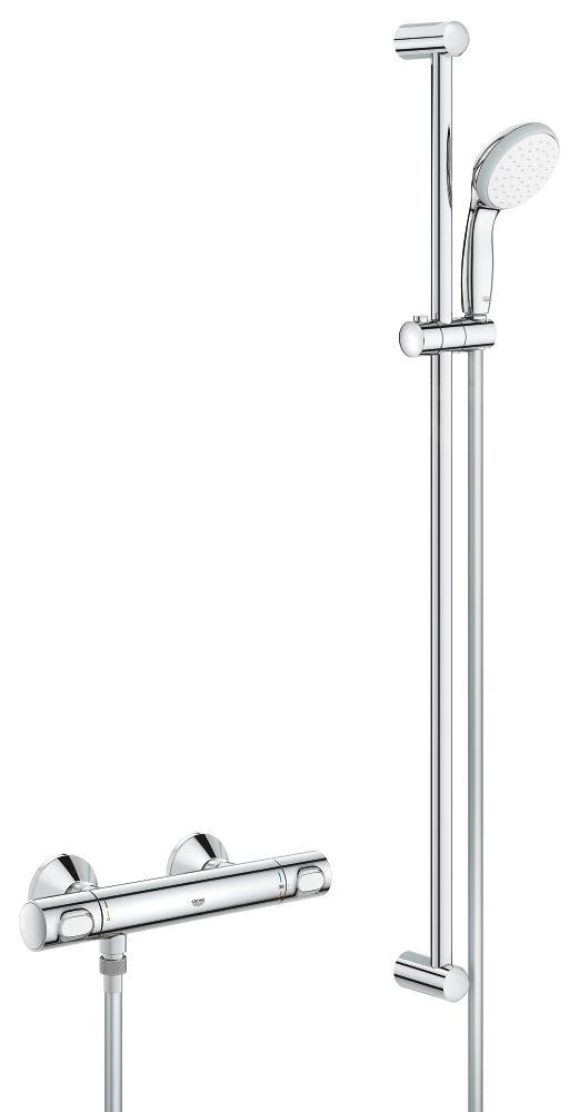 Grohe Precision Flow - Doucheset Met Thermostatische Kraan, Met Douchestang 920 Mm, Chroom 34842000 1 Grohe Precision Flow - Doucheset Met Thermostatische Kraan, Met Douchestang 920 Mm, Chroom 34842000