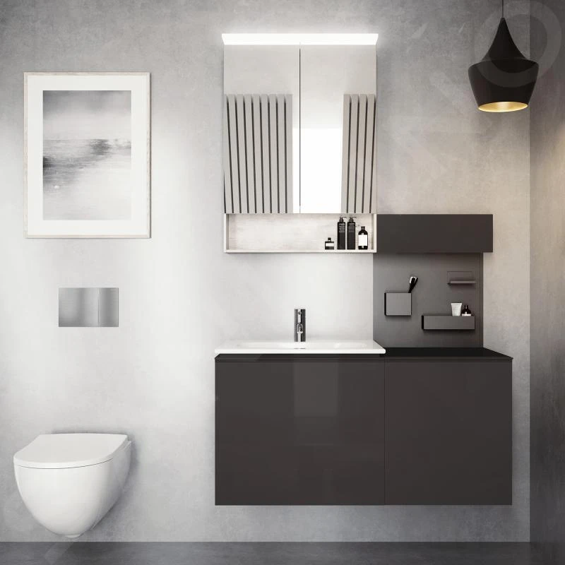 Geberit Acanto - Onderbouw Zijkast Met Interne Lade 450x520 Mm, Lava Look 500.618.JK.2 3 Geberit Acanto - Onderbouw Zijkast Met Interne Lade 450x520 Mm, Lava Look 500.618.JK.2 - Afbeelding 3