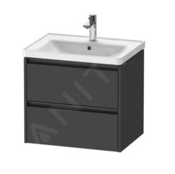 Duravit Ketho.2 - Wastafelkast 549x634x455 Mm, 2 Laden, Grafiet Mat K25282049490000