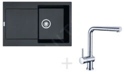 Franke Sets - Keukenset G39, Granieten Spoelbak MRG 611, Onyx + Samoa Kraan, Chroom 114.0283.419